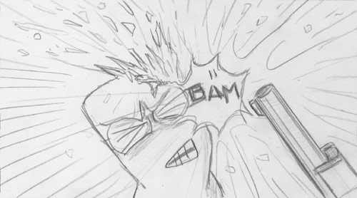 Storyboard zum Crappy Christmas Kurzfilm