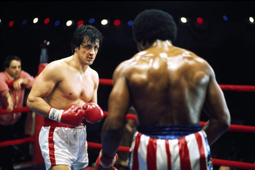 Sylvester Stallone und Carl Weathers in Rocky
