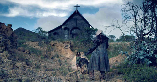 Die Frau und Lobo in der Dystopie von Alfonso Quijada